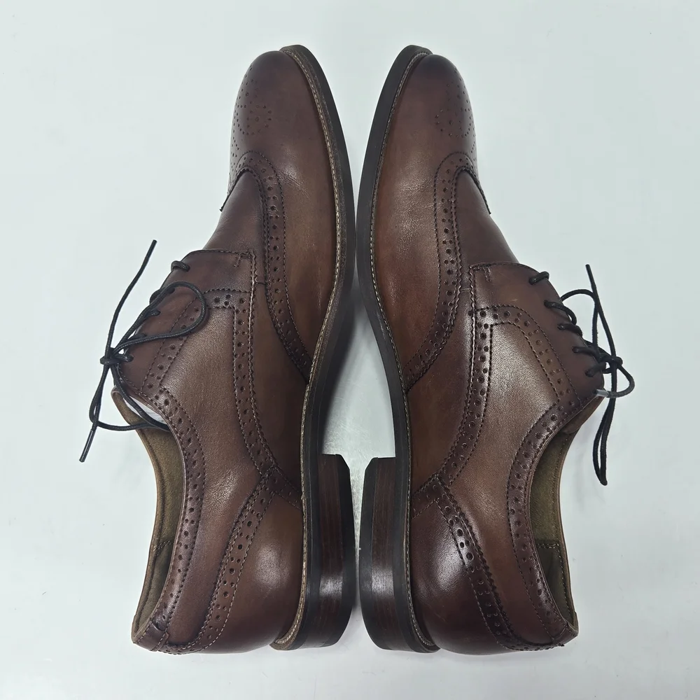 Florsheim Rucci Cognac Brown Wingtip Oxford Men's Dress Shoes Size 11 M